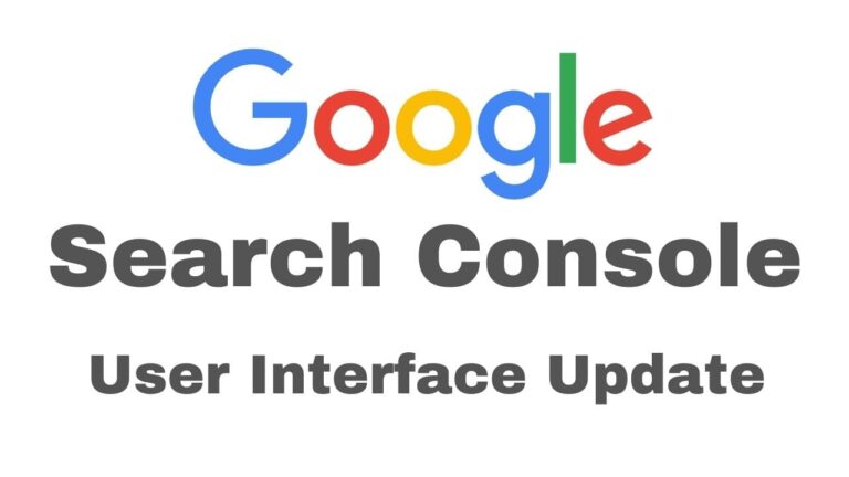 google search console user interface update